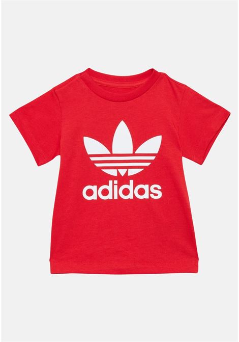 T-shirt a manica corta TREFOIL rossa da neonato ADIDAS ORIGINALS | IX5115.